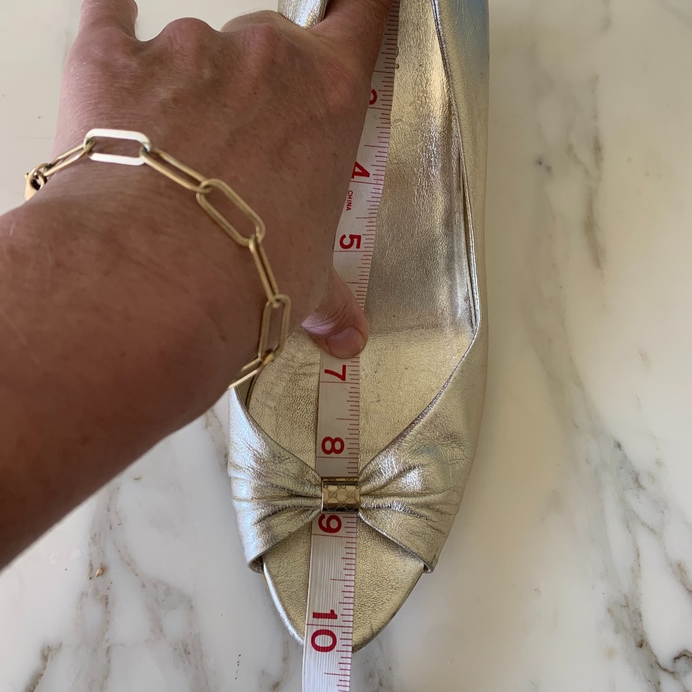 Gucci Gold Metallic cork wedges - Picture 8 of 9
